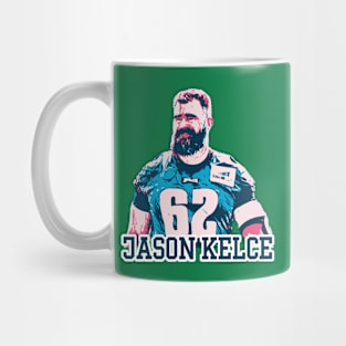 Jason Kelce Retro Fan Art Mug